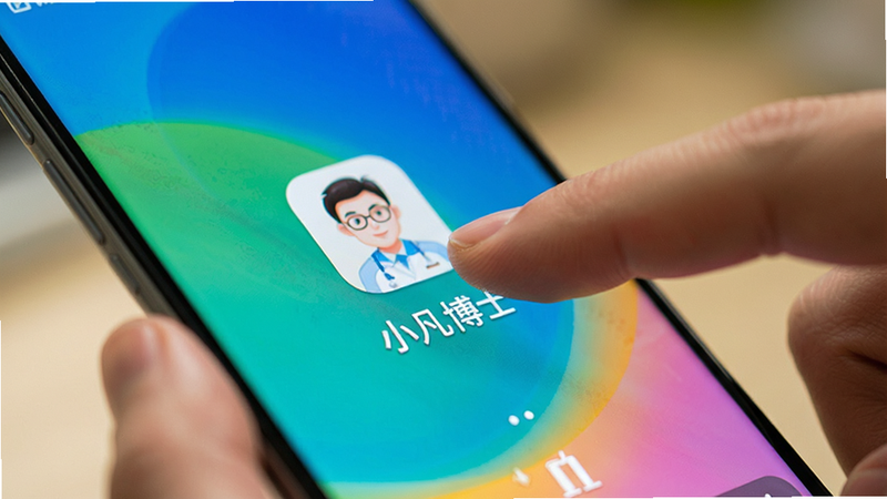 手指在安卓手机屏幕上点击“小凡博士”应用图标的特写镜头,屏幕亮起显示应用启动画面,背景虚化,突出操作便捷性,色彩鲜艳,高清摄影风格,无多余杂物
