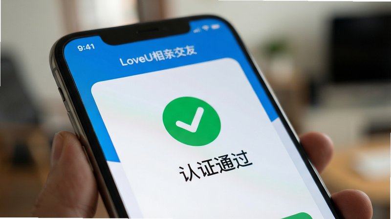 �ֻ���Ļ��д����ʾLoveU���׽���APP�����ͨ�����棬�������Ե���ɫ�Թ�ͼ��͡���֤ͨ���������������黯������ͻ����Ļ���ݣ�дʵ��Ӱ��񣬹�Ӱ��Ȼ��ϸ�ڱ��棬���廭�ʣ������ұ���
