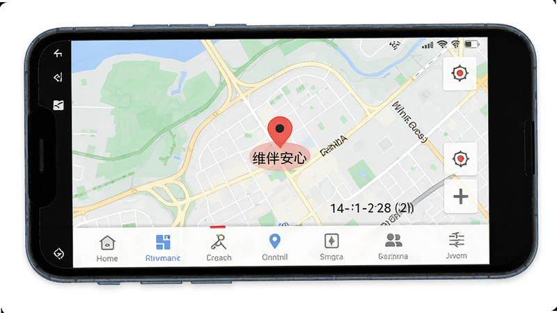 ά�鰲�İ�׿APP����չʾ������Ϊ�ֻ���Ļ��ʾ��ͼ��λ���棬����������������״̬�����м��Ǵ��ͼ������ʾ��ɫ��λ�㣬�ײ��й��ܵ�����������ִ���Լ��ϸ�ڰ�����γ���������֣����ʸ��壬�ɾ����޶���Ԫ��