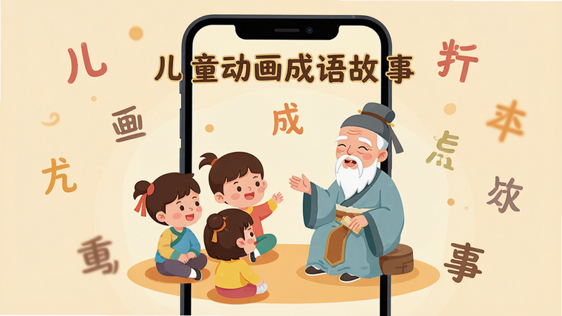 һ�ų���ͯȤ�����ֲ廭��������һ�������ֻ�����Ļ����ʾ��ɫ�����޵Ŀ�ͨ���棬�������м�����ͨ��ͯ��ɫ������һλ�Ŵ����߽����£���������͵�ůɫ������ΧƯ���ź���Ԫ�أ����Ϊ��ƽ����ƣ�ϸ�ھ��£����ʸ��壬�ɾ��޶���Ԫ�أ����֡���ͯ����������¡������ɼ�