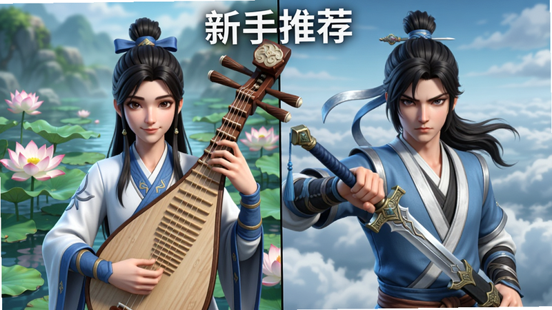 ��Ϸ��ɫ���棬�����½�ɫ�ֳ����ã����Ű������ۣ����΢Ц�������������أ����ƽ���ɫ�ֳֳ������������׽�����������㣬�������ƺ���˫�˲���չʾ��3D��Ⱦ������ϸ�ڣ����֡������Ƽ���λ���Ϸ�