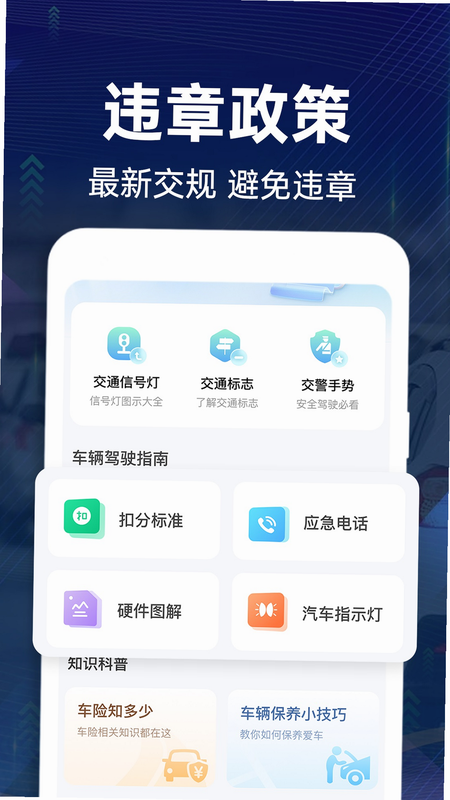 交通违规代码快查 安卓版 界面预览