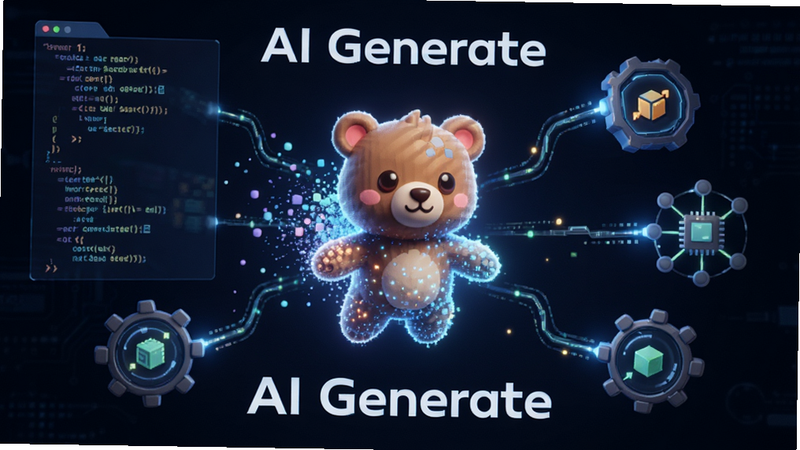 ������ɭ��Senbox���Է���AI�п��淨����AI���ɹ�����ʾͼ������Ϊ���ķ���״���м���ʾһ�����ڴ�����״̬�ۺϳɵĿ�ͨС��ģ�ͣ���Χ�����Ŵ����������ݽڵ㣬���Ƽ����뿨ͨ���ϣ�ϸ�ڷḻ�����ʸ��壬�ɾ������֡�AI Generate��