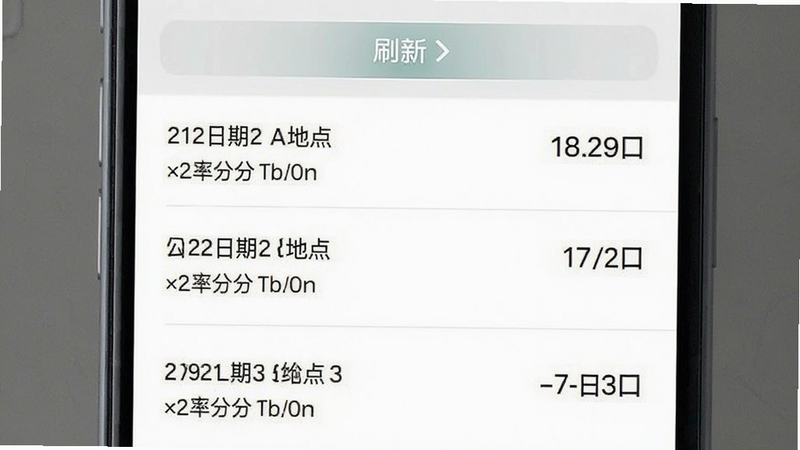手机界面展示违章查询结果列表,每条记录清晰显示日期、地点、扣分分值,顶部有“刷新”按钮,背景简洁,突出数据准确性,风格为实用主义UI设计,无杂乱广告,画质清晰。
