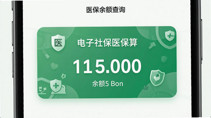 ����Ϊҽ������ѯ���棬��ʾ'�����籣ҽ����'����Ƭ��ƣ���ɫ��ɫ�������־��У�ͻ��������֣�������¼�Լ��ϸ�ڴ���ҽ��ͼ��װ�Σ�����ϸ�壬�޶���Ԫ��
