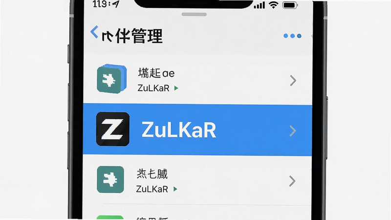 手机设置界面示意图,主体为“应用管理”列表,高亮显示