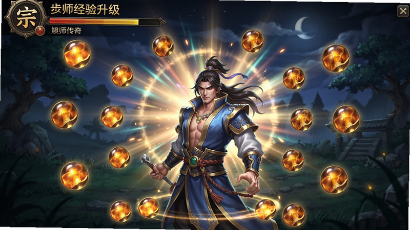 ��ʦ���澭���������棬��ʾ��ɫ�ȼ�������Ч����Χ�����ž��鵤ͼ�꣬����Ϊҹ����Ұ�⣬����Ϊ��ɫ����Ч���������ķ���״������Ųʣ�ϸ�ڷḻ�����ʸ���