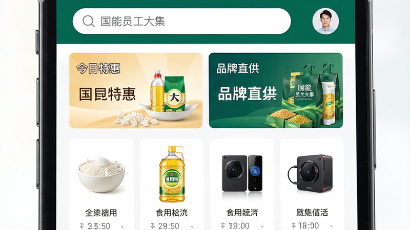 ����Ϊ�ֻ���Ļչʾ������Ա���󼯡�APP��ҳ���棬����������������ʾ���������û����ģ��в�Ϊ�������ػݡ��롰Ʒ��ֱ���������棬�·����������Ŵ��ס�ʳ���͡������������Ʒ����ͼ�����Ϊ�ִ���Լ����磬ɫ���Թ����̺Ͱ�ɫΪ����ϸ�����������ʸ��壬�޶���Ԫ�أ����֡�����Ա���󼯡�������