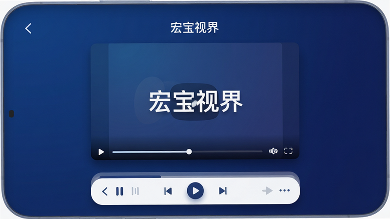 ����Ϊ�걦�ӽ�App����չʾ�����ֲ��ñ�ƽ����ƣ�����Ϊ����ɫ���䣬������ʾ��ߴ���Ƶ���Ŵ��ڣ��ײ��м��Ŀ�����������ִ���Լ��ϸ�ڰ�������ͼ��������Ӱ�����ʸ��壬�ɾ����޶���Ԫ�أ�������ʾ