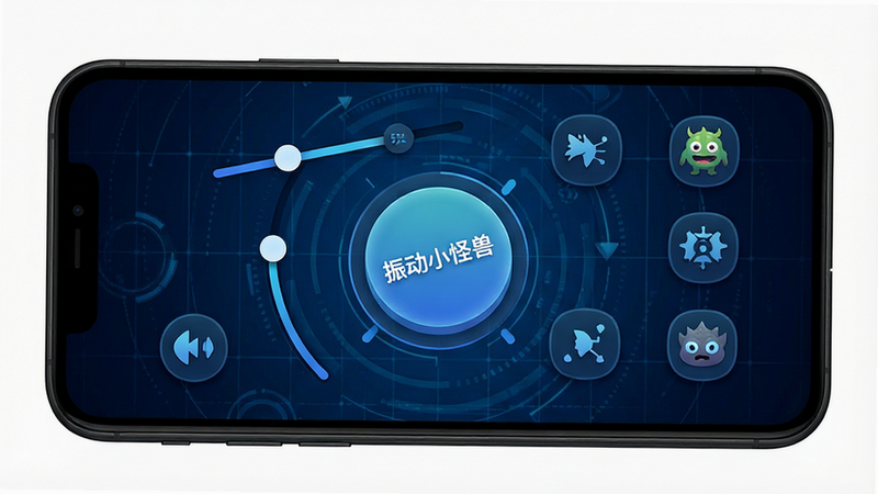 һ�Ÿ����ֻ�Ӧ�ý���չʾͼ������Ϊһ����ɫ�����ֻ�����Ļ��ʾ����С���ޡ�APP�������棬����������һ���޴��Բ�ΰ�ť����Χ�����Ż����Ԥ��ģʽͼ�꣬����Ϊ����ɫ�Ƽ������񣬷���ִ���࣬ϸ���������޶���װ�Σ����ʼ���