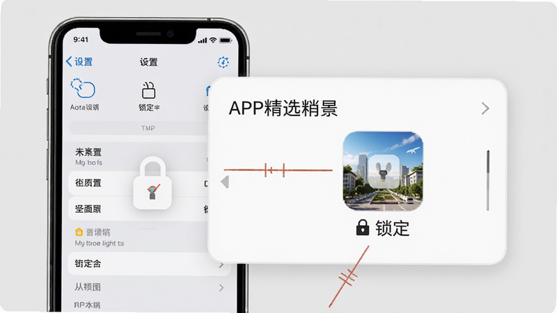 主体为手机设置界面与