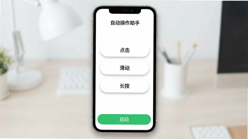 һ��չʾ���Զ��������֡��ֻ�App����ĸ���ͼ������Ϊ�����ֻ���Ļ����Ļ����ʾ���İ�ɫ����UI�������б��⡰�Զ��������֡����м�����չʾ����Բ�Ǿ��ΰ�ť���ֱ��ע������������������������������ײ�����ɫ�������������������򣬱�ƽ����Ʒ��ϸ�ڴ��������Ӱ�����廭�ʣ��ɾ��޶���Ԫ��