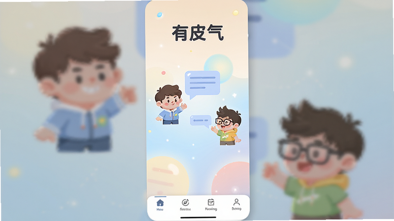 主体为手机应用界面展示,布局采用竖屏全屏模式,顶部显示应用名称