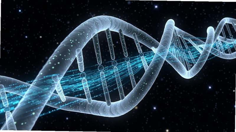 ������һ���޴�ġ���͸����DNA˫�����ṹ���ڲ������ŷ������ɫ������������������������ǿգ���׺��΢С���ǳ�������ռ�ݻ������ģ��Ű����ǿ�ҵ�����У����Ϊ�ƻø���������ϸ�ڷḻ����Ӱ�Ա�ǿ�ң����ʳ��壬�ɾ�����ɫ