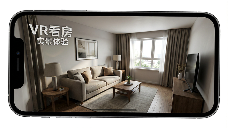 һ��չʾVR�������ܵ�ʾ��ͼ������Ϊ�ֻ���Ļ�е�3D����ģ�ͣ��ӽ�Ϊ��һ�˳������ӽǣ����Կ���ɳ���������ȼҾ�ϸ�ڡ����ֳ����ռ�У��Ű���Ȼ�����дʵ���棬ϸ��չʾ��ӰЧ���Ͳ������������ʳ��壬�ɾ����޶���Ԫ�أ���������Ϊ��VR����������ʵ�����顱