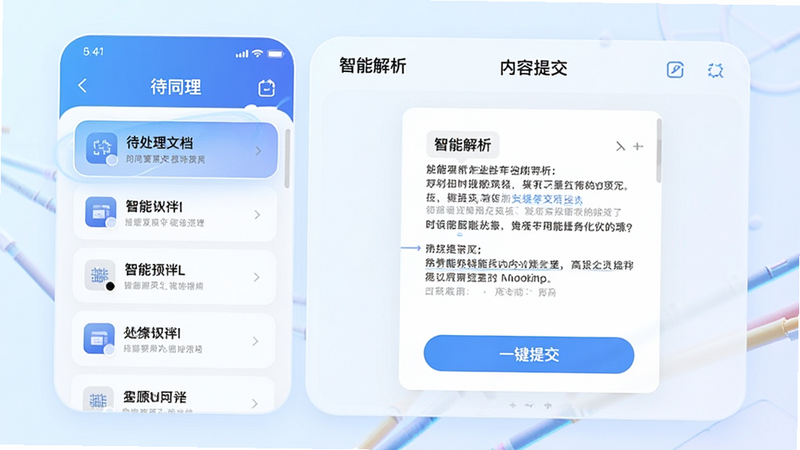չʾiͬѧAPP�ڵ���ҵ�ύ���棬���Ϊ�������ĵ��б����Ҳ�Ϊ������Ľṹ������Ԥ��������Ϊǳɫ���䣬����Ԫ��Բ�����ֱ�ע�����ܽ���������һ���ύ�������Ƽ���ǿ��ϸ�ھ��£����������������ұ���