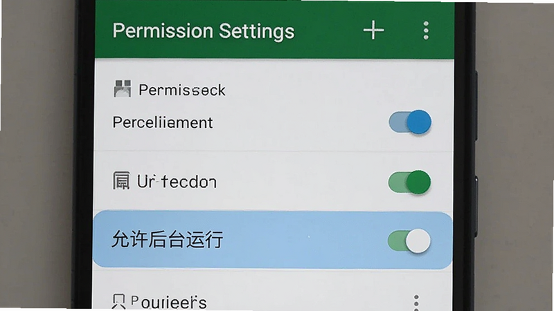 主体为安卓手机设置界面,显示dirtclicker点击器的权限管理页面,高亮显示