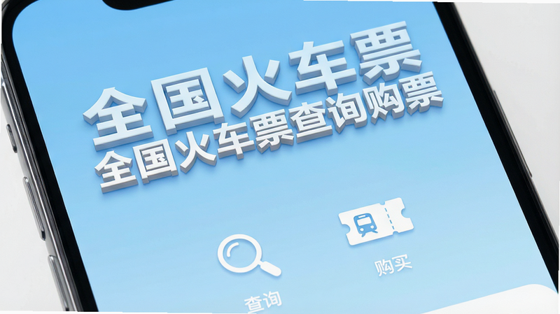 һ�Ÿ�����ֻ���Ļ��д�������ǡ�ȫ����Ʊ��ѯ��Ʊ��APP���������棬����Ϊ�ɾ���ǳ��ɫ���䣬��Ļ������ʾ�޴�İ�ɫ���塰ȫ����Ʊ��ѯ��Ʊ���������·����������Ĺ���ͼ�꣬һ���ǷŴ󾵴�����ѯ��һ���ǳ�Ʊ������Ʊ���������ִ���Լ���޶���װ�Σ����壬�ɾ����޶���Ԫ��