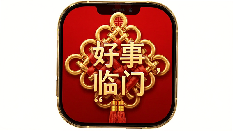 ����Ϊ�ֻ�Ӧ��ͼ�꣬���־��У�ͼ������ںϴ�ͳ�й���Ԫ�����ִ�UI����Ű��࣬���ϲ����ܰ��ϸ����ʾ��ɫ�����ͺ�ɫ��ɫ�����ʸߣ��ɾ����޶���Ԫ�أ����ּ�������ʾ���������š�