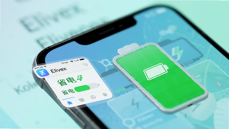 展示手机电池图标满格且绿色的特写,旁边是