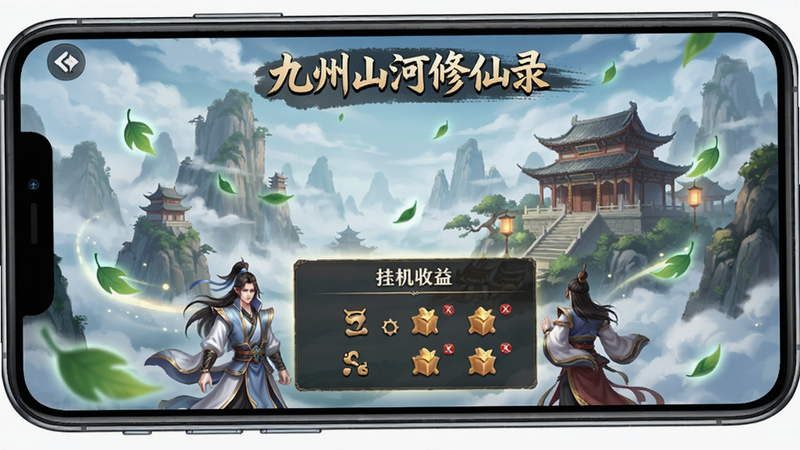 ����Ϊ�ֻ���Ļ���棬��ʾ��Ϸ������ɽ������¼�������������������������Ƶ�����ɽ������ۣ�ǰ���н�ɫ����͡��һ����桱��壬���־��жԳƣ��Ű����������Ϊ����廭��ϸ�ڷḻ����Ʈ�����Ҷ���Ч�����ʸ��壬�ɾ����޶���Ԫ��
