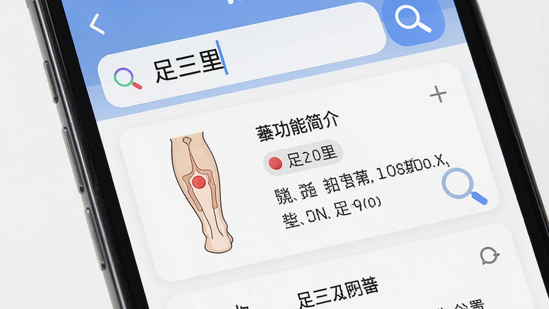 ����Ϊ�ֻ��������棬���롰��������·��б���ʾѨλ���鿨Ƭ������λ��ʾ��ͼ�͹��ܼ�飬���ֽ��գ��Ű����������ƽ����ϸ�ڴ��зŴ�ͼ�꣬���ʸ��壬�ɾ����޶���Ԫ��