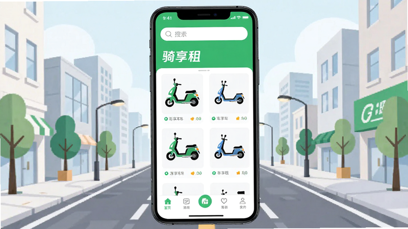主体为一部智能手机,屏幕中央显示