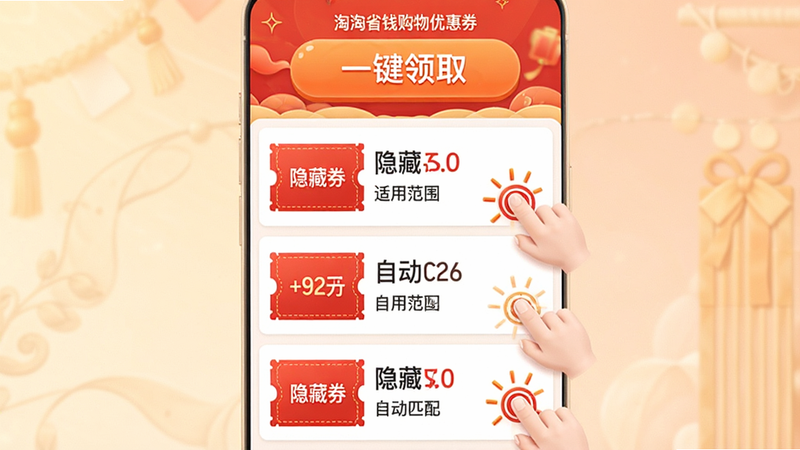 ����Ϊ������ʡǮ������Ż�ȯ��ȡ���棬����Ϊ��ֱ�����б���ʽ��ÿ���б������һ����ɫ���Ż�ȯͼ�ꡢȯ��������÷�Χ˵����������һ����Ŀ�ġ�һ����ȡ����ť���Ű�����Ҳ�η��������Ϊϲ��ĺ�ɫ���ɫ���䣬ϸ�ڴ�������ָ�����ȡ�Ķ�����Ч�������������ɾ��޶���װ�Σ�����Ϊ��͵�ůɫ���������������硰����ȯ�������Զ�ƥ�䡱