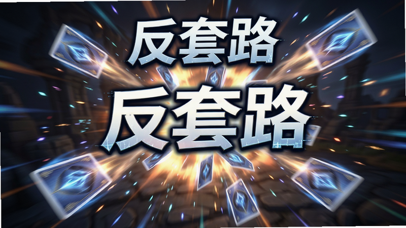 主体为游戏内技能释放特效画面,布局中心爆发式构图,风格动态模糊与粒子效果,细节包含卡牌飞出的轨迹,画质高帧率,干净,无多余元素,文字
