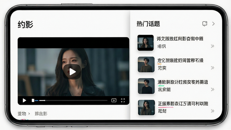 һ�Ÿ����ֻ���Ļ��ͼ������Ϊ��ԼӰ��APP���棬�������Ϊ��Ƶ���������Ҳ�Ϊ���Ż����б����Ű����࣬����ִ���Լ��ϸ�ڴ�����͵���ӰЧ�������ʸ��壬�ɾ����޶���Ԫ��